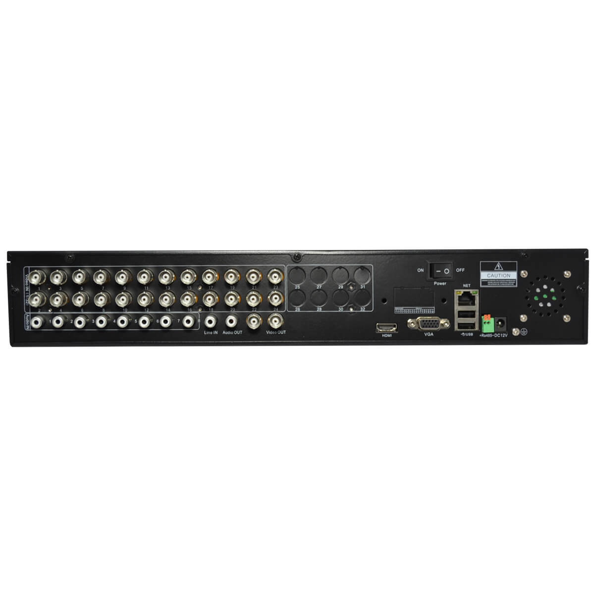DVR 24-Ch, H264, Salidas VGA/BNC/HDMI, Audio 8-in/1-out, CIF