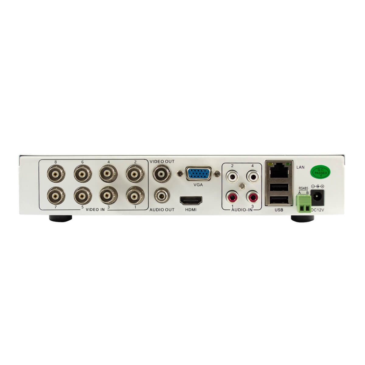 DVR 8 Canales, H264, VGA/BNC/HDMI, Audio 4 entrada/1 salida, D1/CIF